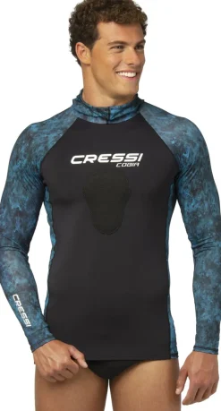 Cressi Cobia Hooded Top Long Sleeves 1mm Blue Camo