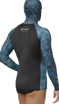 Cressi Cobia Hooded Top Long Sleeves 1mm Blue Camo
