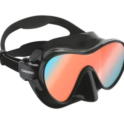 Cressi F1 Mask UV420 Blue/Red Lens Black