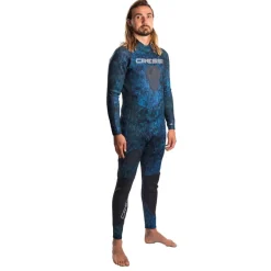 Cressi Tokugawa 3mm 1 Piece Wetsuit Camo Blue