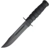 Ka-Bar KB2221 Mark 1 Kraton Handle Knife with Black Leather Sheath Straight Edge