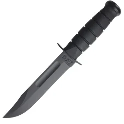 Ka-Bar KB2221 Mark 1 Kraton Handle Knife with Black Leather Sheath Straight Edge