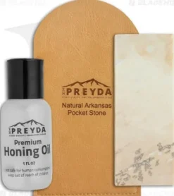 RH Preyda Natural Arkansas Pocket Stone with Oil
