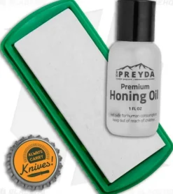 RH Preyda Sportsman Natural Arkansas 2 Stone Honing Set with Oil