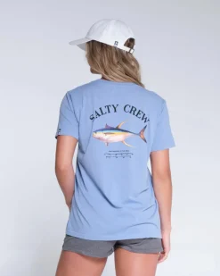 Salty Crew Ahi Mount Boyfriend Tee Wmns Marine Blue
