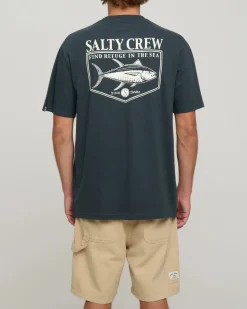 Salty Crew Angler Standard Tee Coal