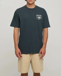 Salty Crew Angler Standard Tee Coal