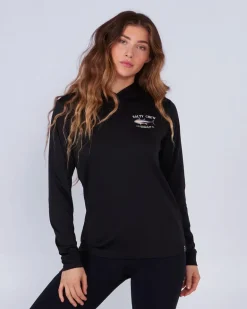 Salty Crew Big Blue Hooded Sunshirt Wmns Black