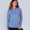 Salty Crew Big Blue Hooded Sunshirt Wmns Blue Dusk