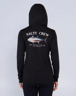 Salty Crew Big Blue Hooded Sunshirt Wmns Black