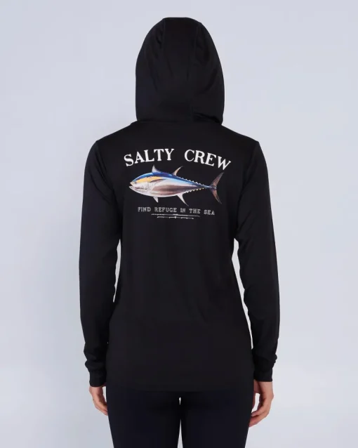 Salty Crew Big Blue Hooded Sunshirt Wmns Black