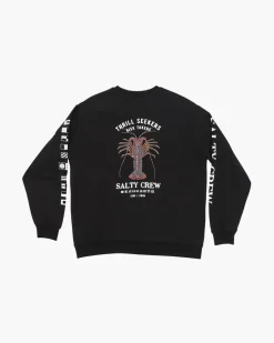 Salty Crew Buggin Out Crew Fleece Jumper Black