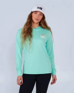 Salty Crew Cruisin Hooded Sunshirt Sea Foam