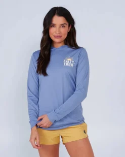 Salty Crew Cruisin Hooded Sunshirt Blue Dusk