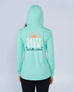 Salty Crew Cruisin Hooded Sunshirt Sea Foam