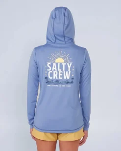 Salty Crew Cruisin Hooded Sunshirt Blue Dusk