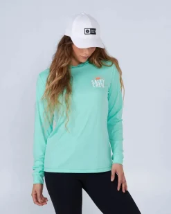 Salty Crew Cruisin Hooded Sunshirt Sea Foam