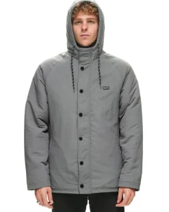 Salty Crew Long Shore Parka Jacket Dark Slate