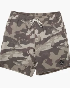 Salty Crew Lowtide Elastic Boardshort Camo Tan