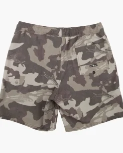 Salty Crew Lowtide Elastic Boardshort Camo Tan