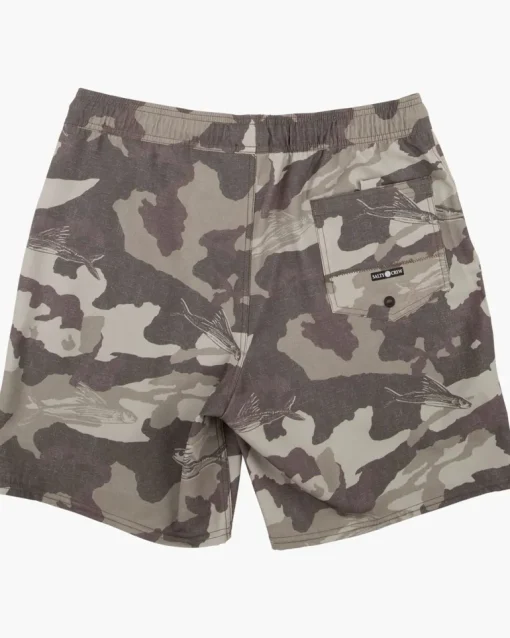 Salty Crew Lowtide Elastic Boardshort Camo Tan