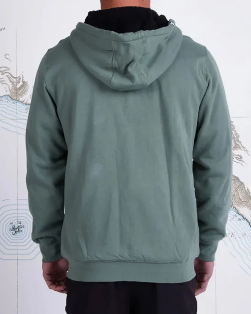 Salty Crew Shelter Sherpa Fleece Fatigue Green