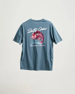 Salty Crew Snapper Premium SS Tee Slate