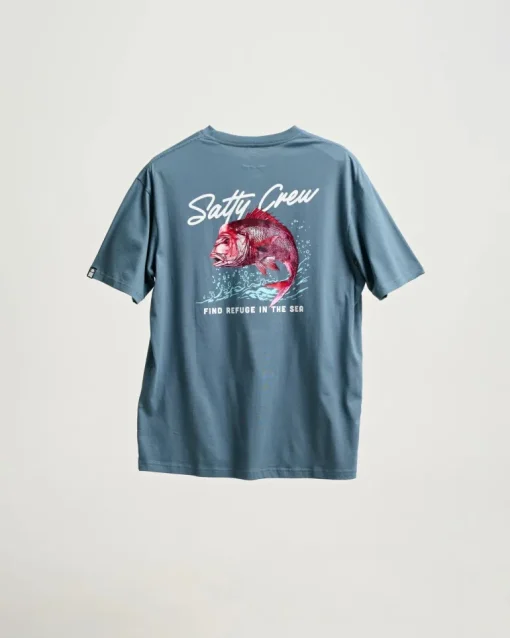 Salty Crew Snapper Premium SS Tee Slate