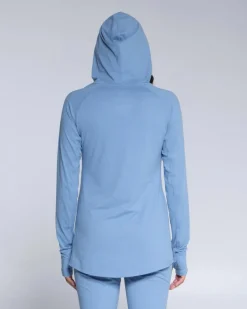 Salty Crew Thrill Seekers Hooded Sunshirt Wmns Marine Blue