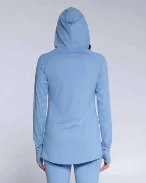 Salty Crew Thrill Seekers Hooded Sunshirt Wmns Marine Blue
