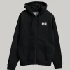 Salty Crew Topstitch Zip Fleece Black