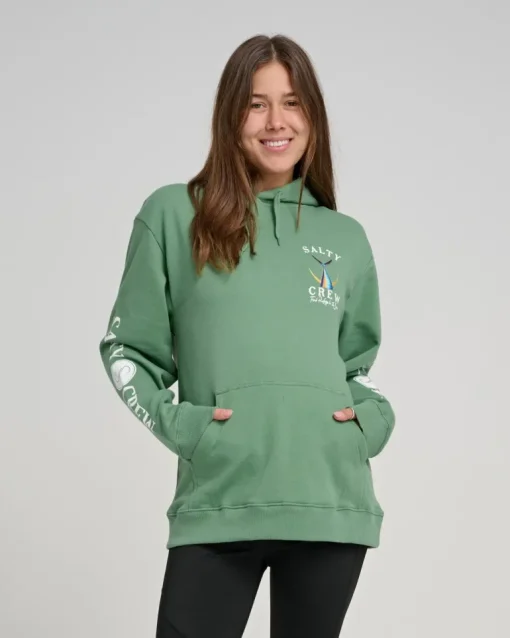 Salty Crew Womens Tailed Hoody Sage Green