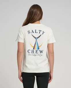 Salty Crew Womens Tailed Boyfriend Tee Bone