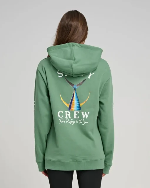Salty Crew Womens Tailed Hoody Sage Green