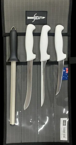 Sicut Anglers Diamond Knife Pack White Handles