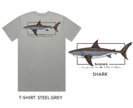 Simms Artist Tee Great White Fish it Well