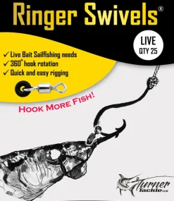 Turner Tackle Ringer Swivels Live 2 25-pack