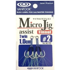 Vanfook MJ-03 Micro Jig Assist Tinsel Twin 1cm Drop 2-pack