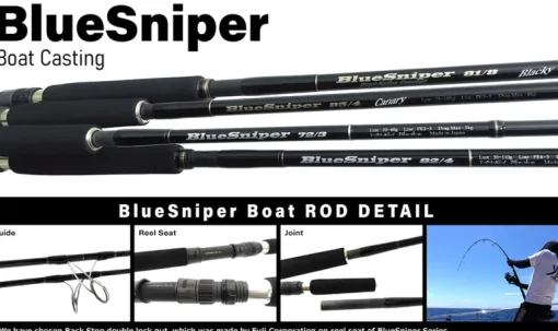 Yamaga Blanks Blue Sniper Boat Casting